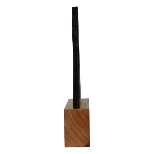 Trophée en bois de course à pied - vue de profil