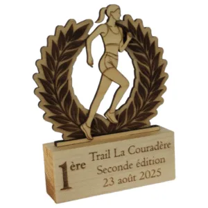 Trophée course à pied femme - en biais