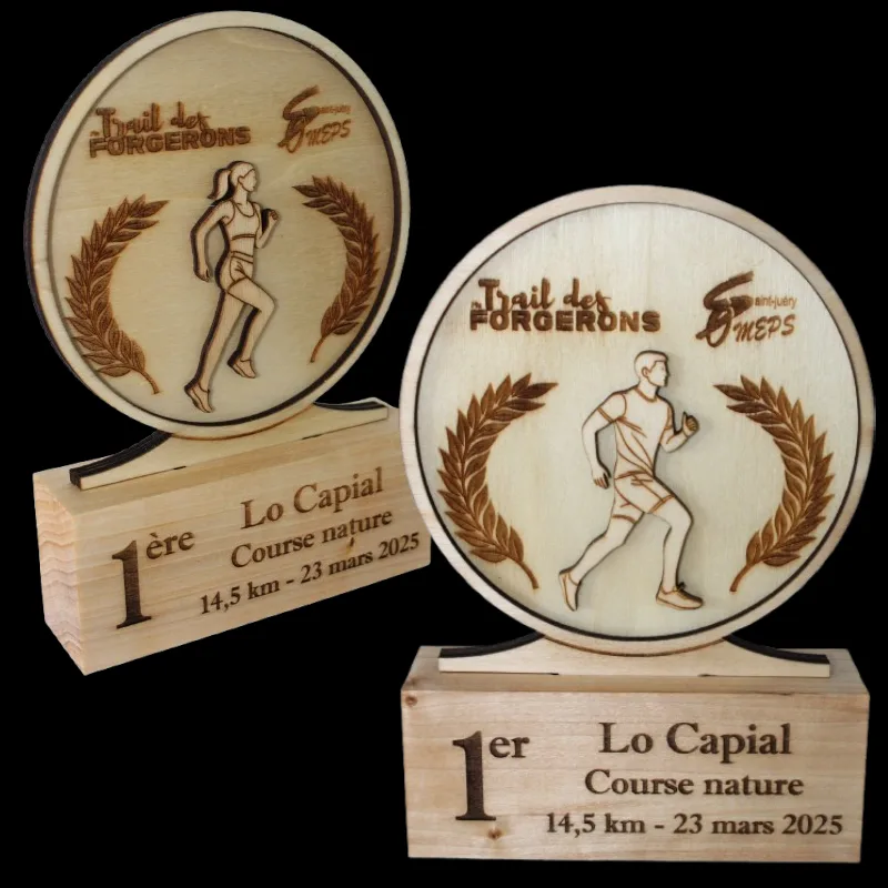 Trophée sur mesure pour le trail des Forgerons 2025