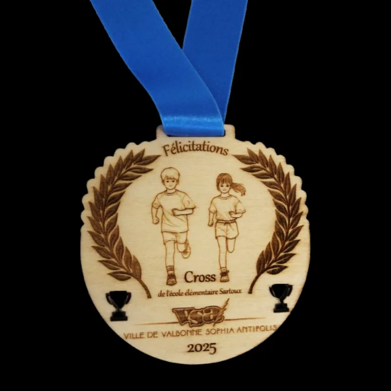 Médaille personnalisée pour cross scolaire