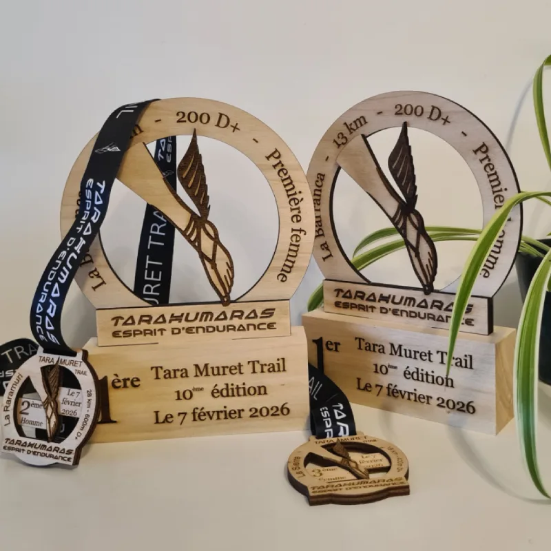 Trophées et médailles du trail de Muret