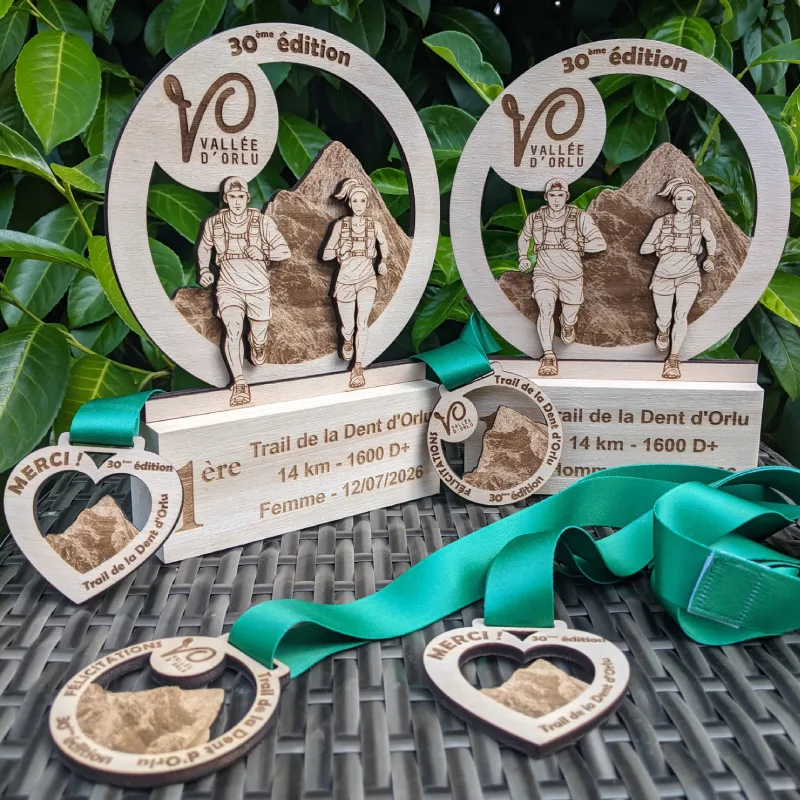 Trophées et médailles de trail
